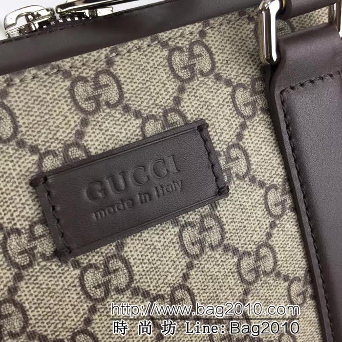 GUCCI古馳原單 新款專櫃品質原單貨實物實拍474135 啡pvc配皮高仿gucci公事包 HY1283